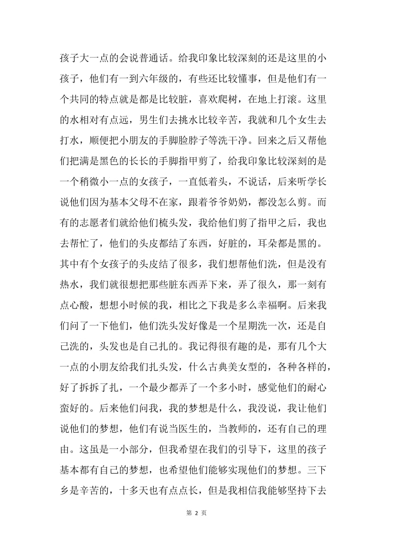 志愿者暑期三下乡日记.docx_第2页