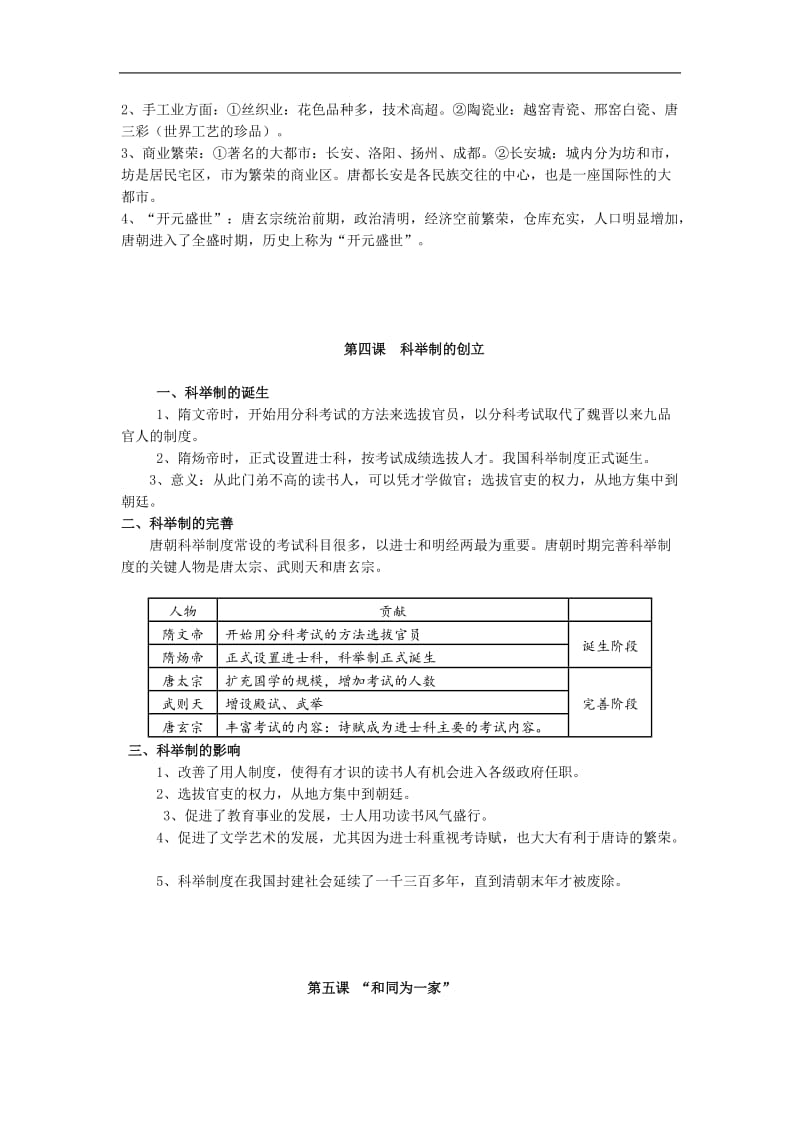深圳高级中学七年级下历史期末考试复习提纲.doc_第2页