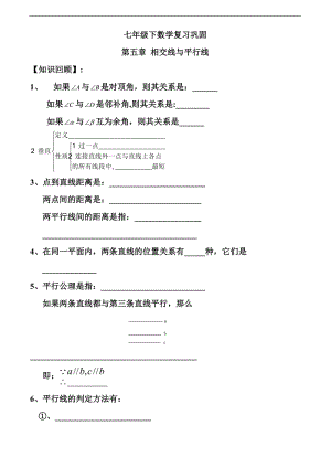 新人教版七年级下数学期末总复习资料汇编.doc