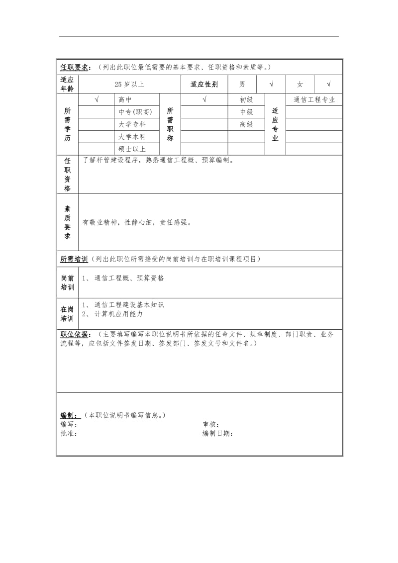 传输工程审核岗位说明书.doc.doc_第2页