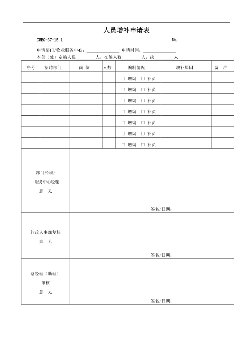 万怡渝能物业管理HR资料表格.doc_第1页