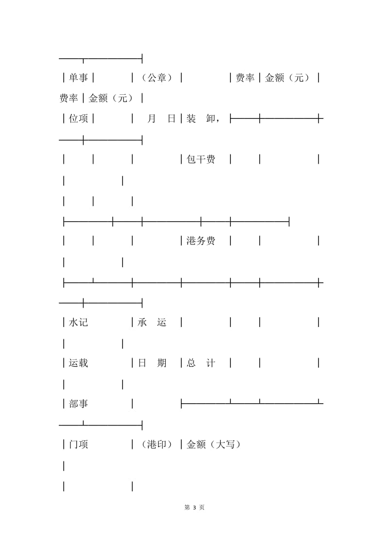 【合同范文】运输合同范本-登记单（水运承运）.docx_第3页