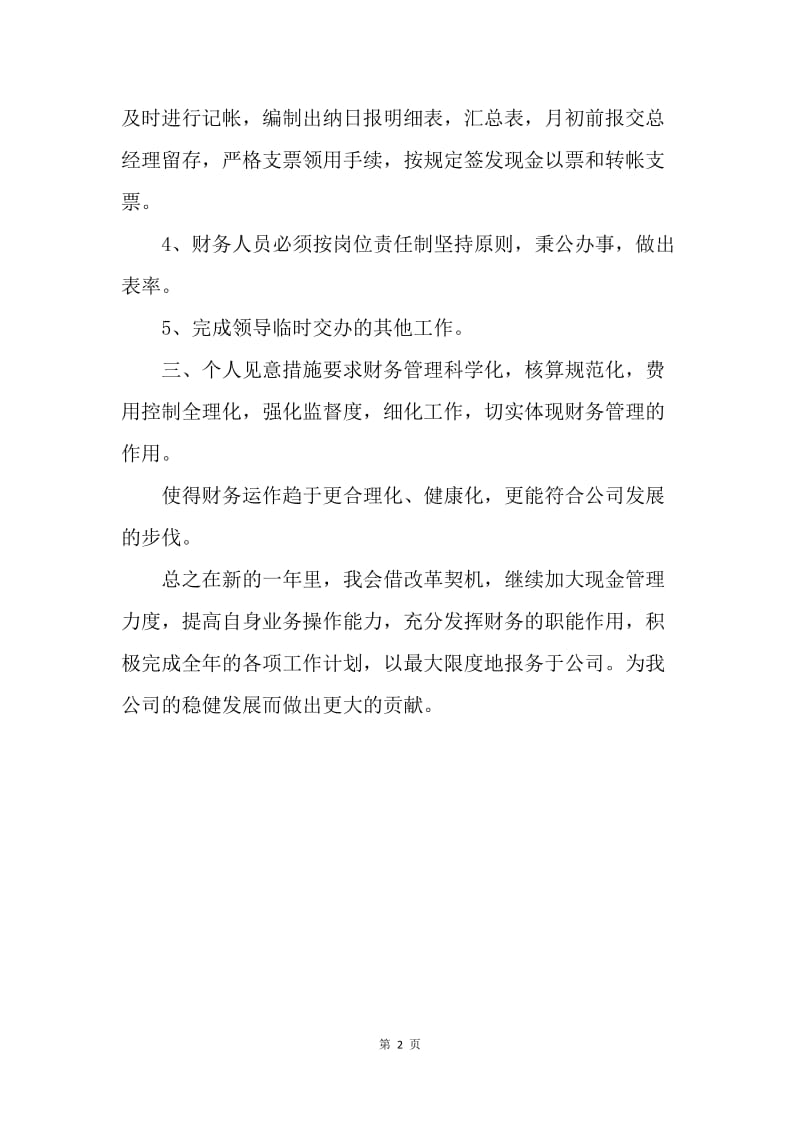 【工作计划】出纳人员工作计划.docx_第2页