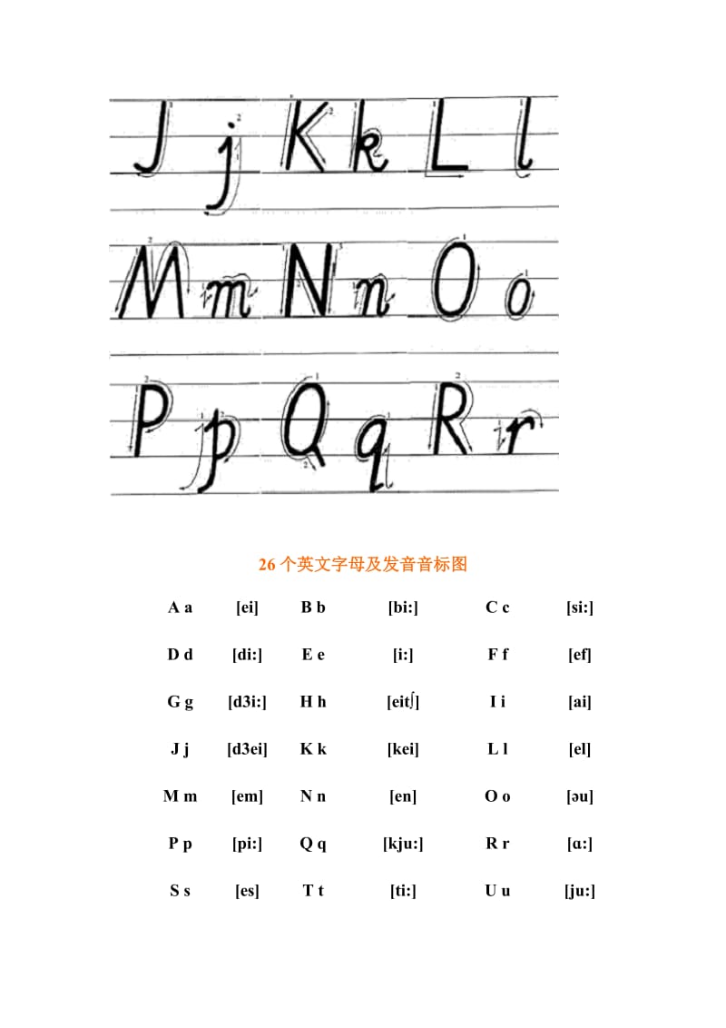 26个英语字母测试卷名师制作优质教学资料.doc_第3页