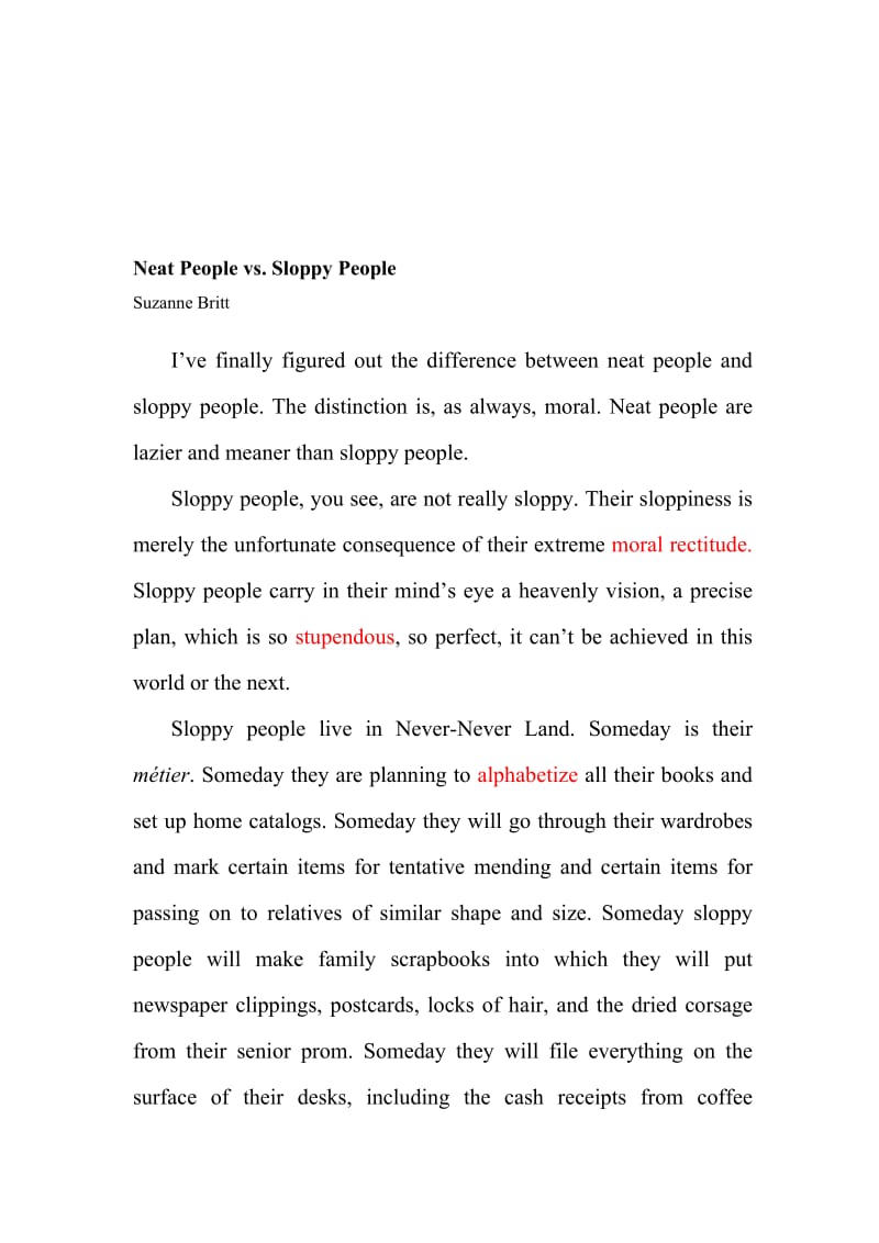 Unit1-Neat-People-vs.-Sloppy-People-原文与翻译名师制作优质教学资料.doc_第1页