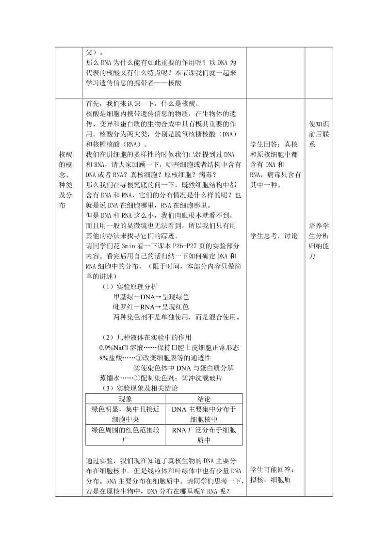 最新2.3遗传信息的携带者-核酸教学设计邵龙国汇编.doc_第2页