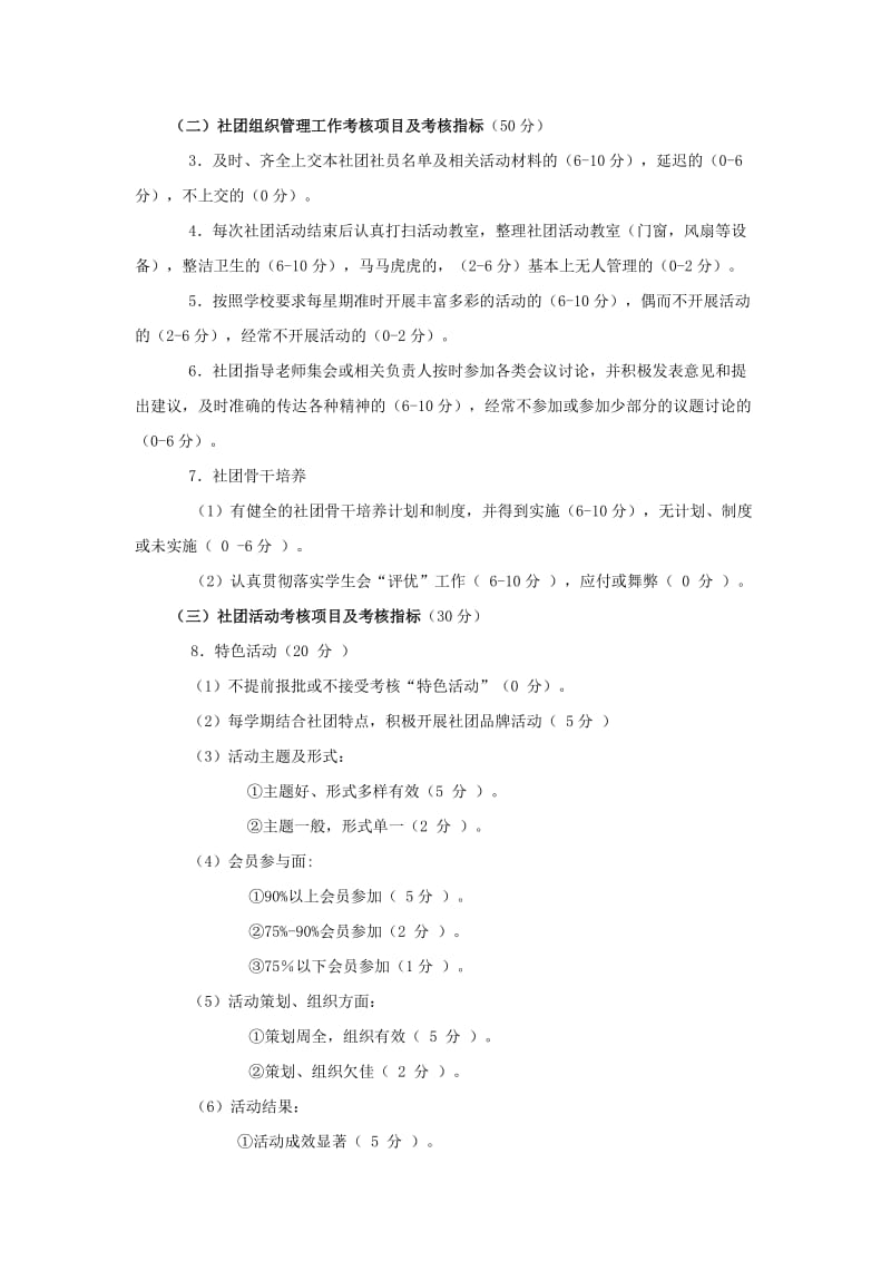 最新叶县高中学生社团考核细则汇编.doc_第2页