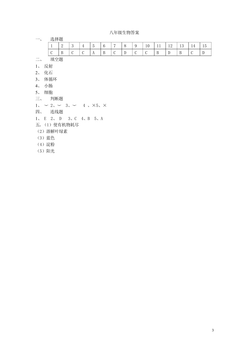 黑龙江省哈尔滨市双城区新兴中学2017_2018学年八年级生物下学期第二次月考期中试题扫描版新人教版.wps_第3页