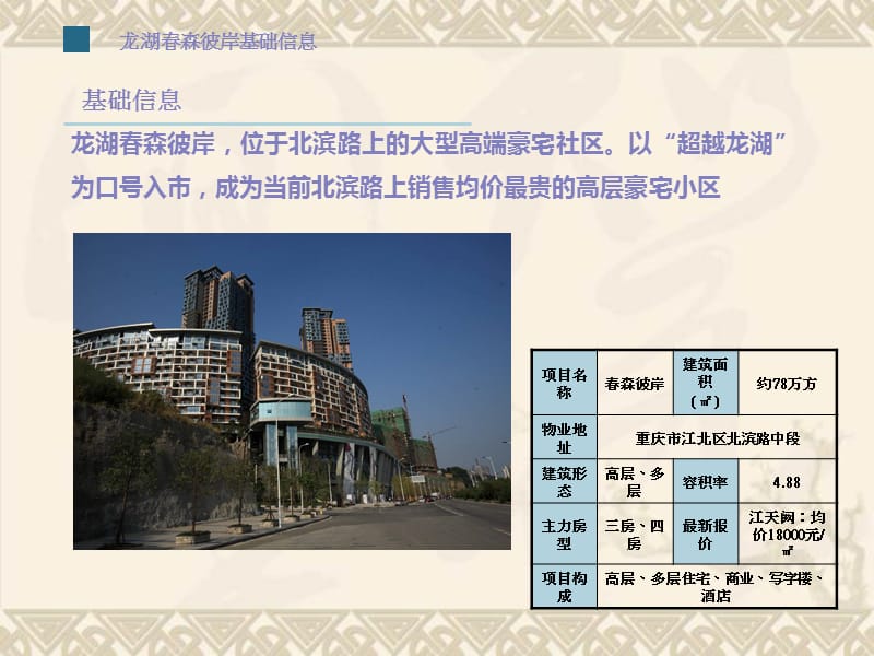 2011年重庆龙湖高端项目春森彼岸规划建筑案.ppt_第1页
