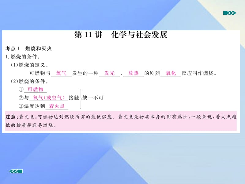 中考化学复习专题十一化学与社会发展（小册子）课件新人教版.pptx_第1页