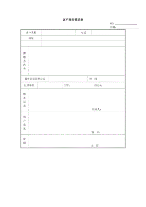 客户服务需求表.doc