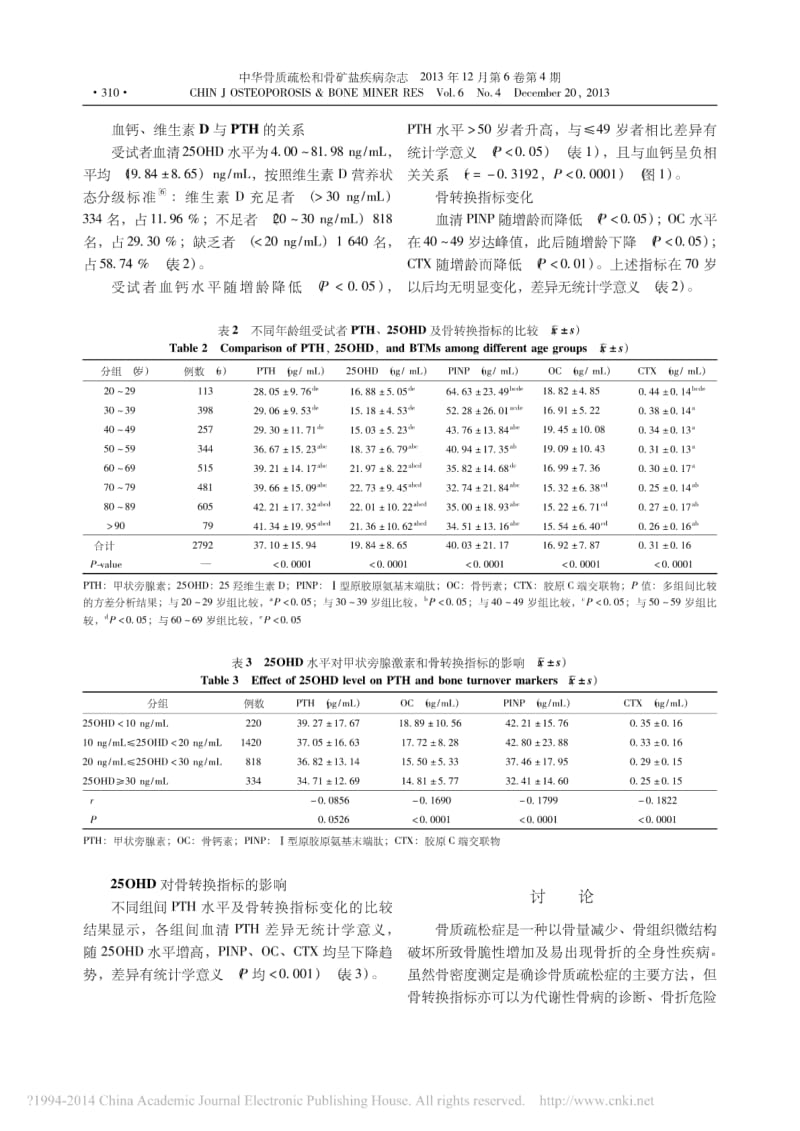 北京市某社区汉族男性维生素D营养状态及与骨转换指标的关系.pdf_第3页