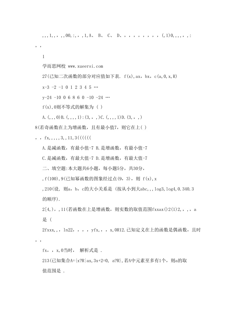 最新高一数学必修1综合测试题3优秀名师资料.doc_第2页