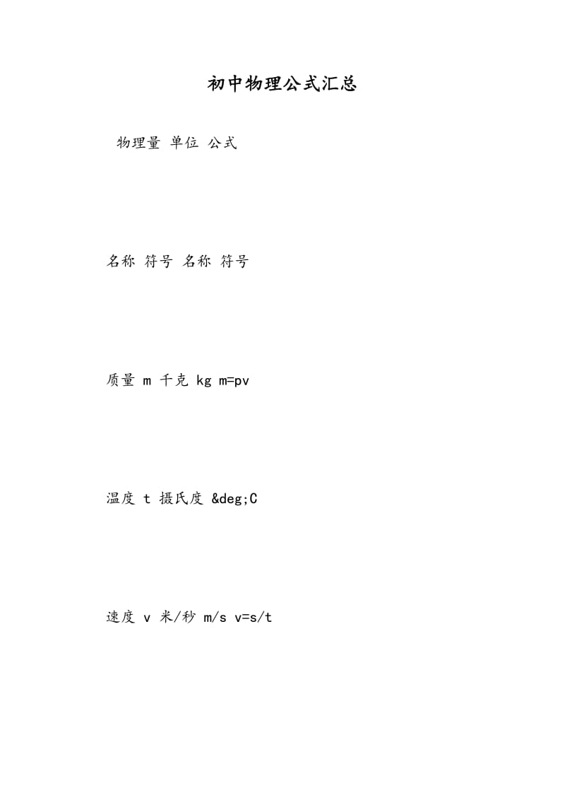 初中物理公式汇总.doc_第1页