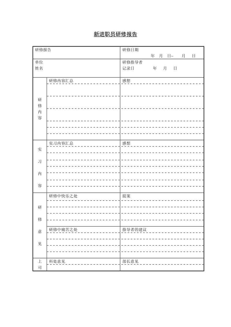 新进职员研修报告格式.doc_第1页