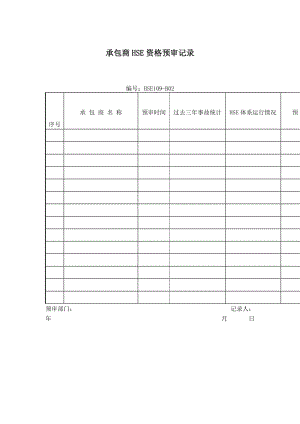 承包商hse资格预审记录格式.doc