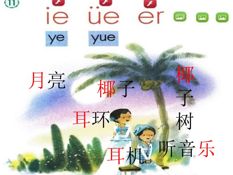 一年级上册语文课件 -汉语拼音11《ie üe er》 人教部编版(共29张PPT).ppt_第3页