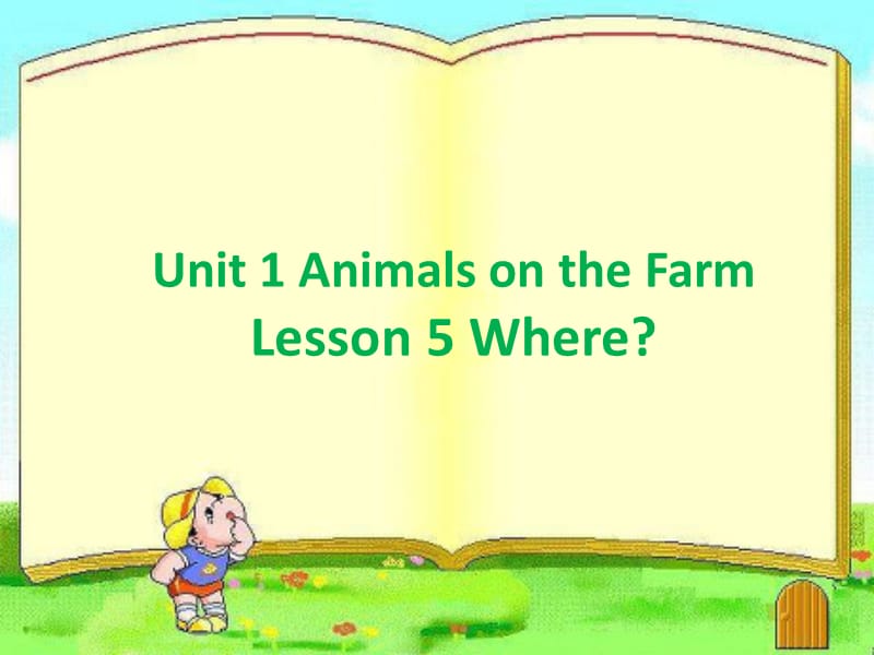 三年级下册英语课件-Unit 1 Animals on the Farm Lesson 5 Where？ 1｜冀教版（三起）(共18张PPT).ppt_第1页