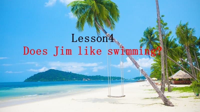 五年级上册英语课件-Lesson4 Does Jim like swimming 科普版（三起）(共16张PPT).ppt_第1页