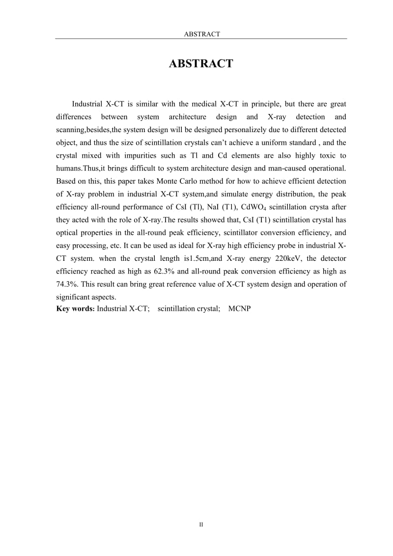 毕业论文---工业X-CT用闪烁晶体性能的MCNP.doc_第2页