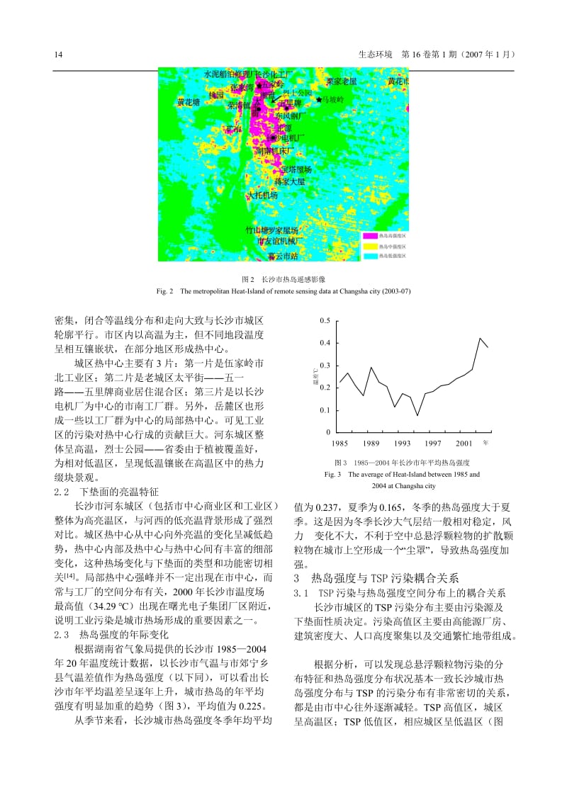 毕业论文（设计）-基于RS 和GIS 的长沙城市热岛效应与TSP 污染耦合关系01699.doc_第3页