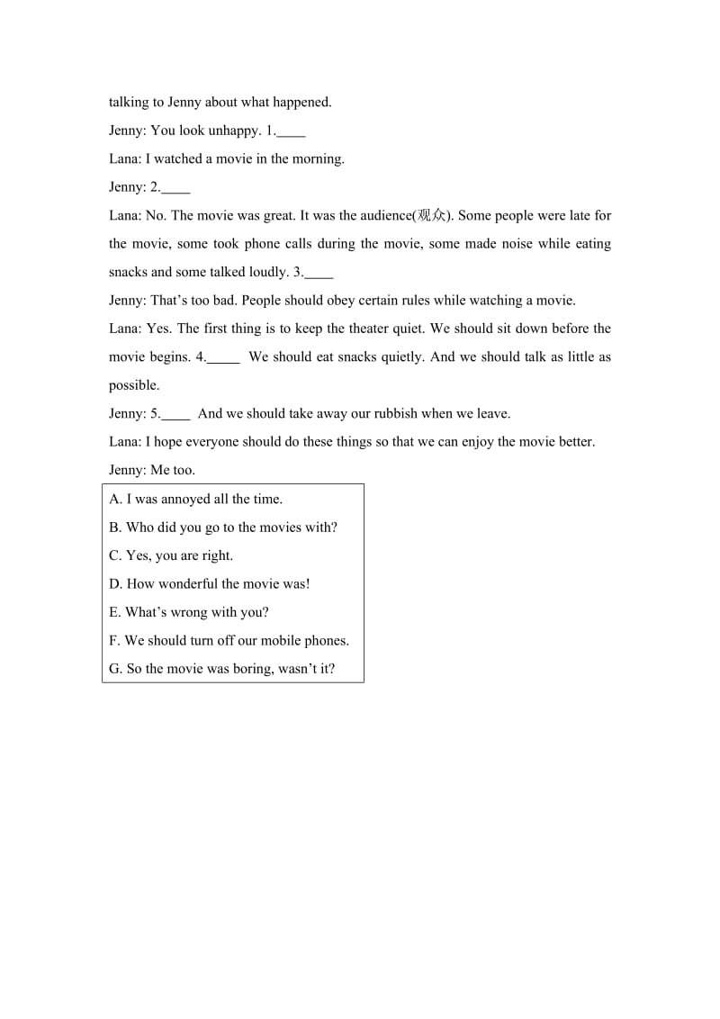 2020学年人教版八年级英语上册Unit4随堂练含答案Unit4_SectionB（1a-2e）随堂练习.doc_第2页