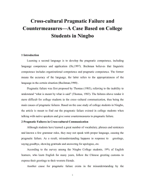 Cross-cultural Pragmatic Failure and Countermeasures—A Case Based on College Students in Ningbo 学年论文.doc