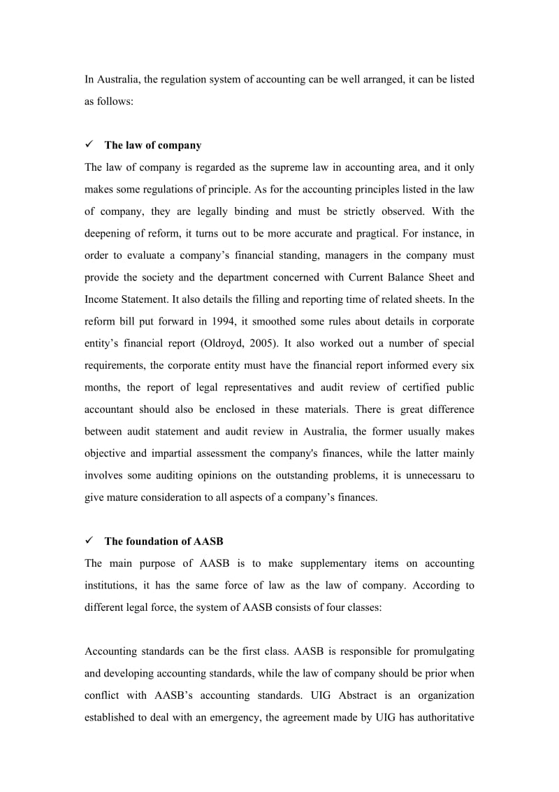 The Well-regulated Accounting Regulation in Australia 英语论文 澳大利亚会计制度.doc_第2页
