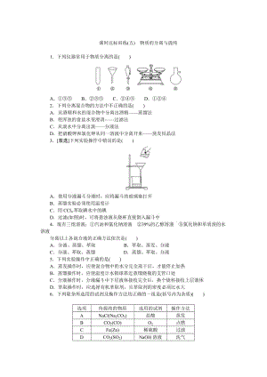 【最新】高一化学苏教版必修1：课时跟踪检测（五）物质的分离与提纯 Word版含解析.doc