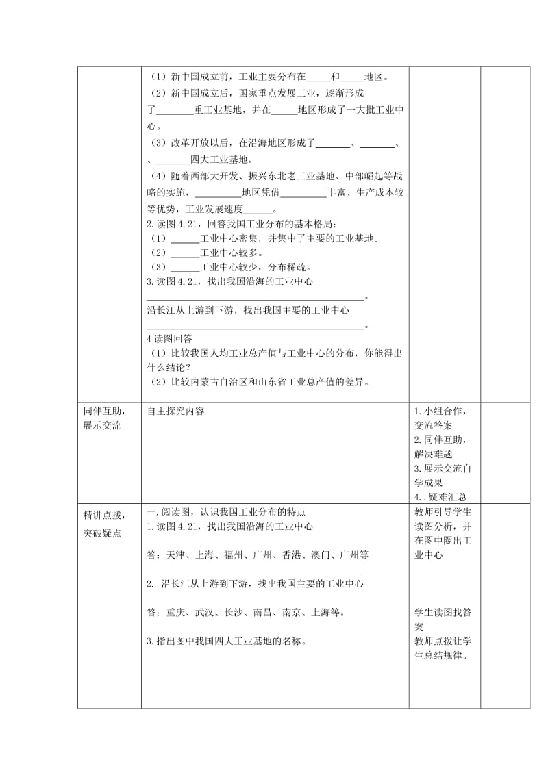 【最新】八年级地理上册第四章第三节工业第1课时教案新人教版.doc_第2页