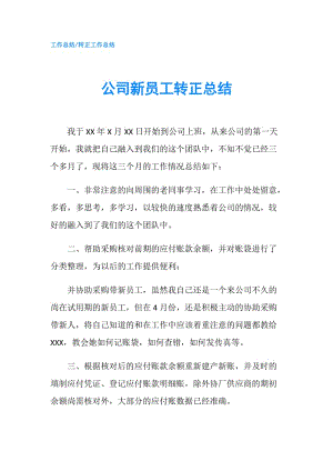 公司新员工转正总结.doc