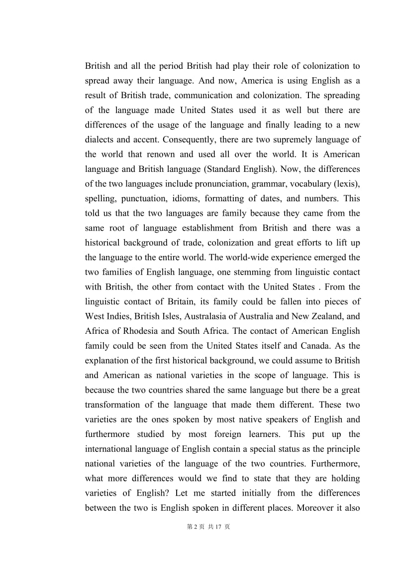 Differences of American and British English 英语毕业论文.doc_第2页