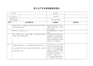 重大生产安全事故隐患检查表.doc