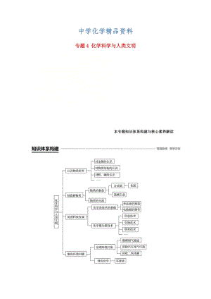 精品高中化学专题4化学科学与人类文明本专题知识体系构建与核心素养解读学案苏教版必修2.doc