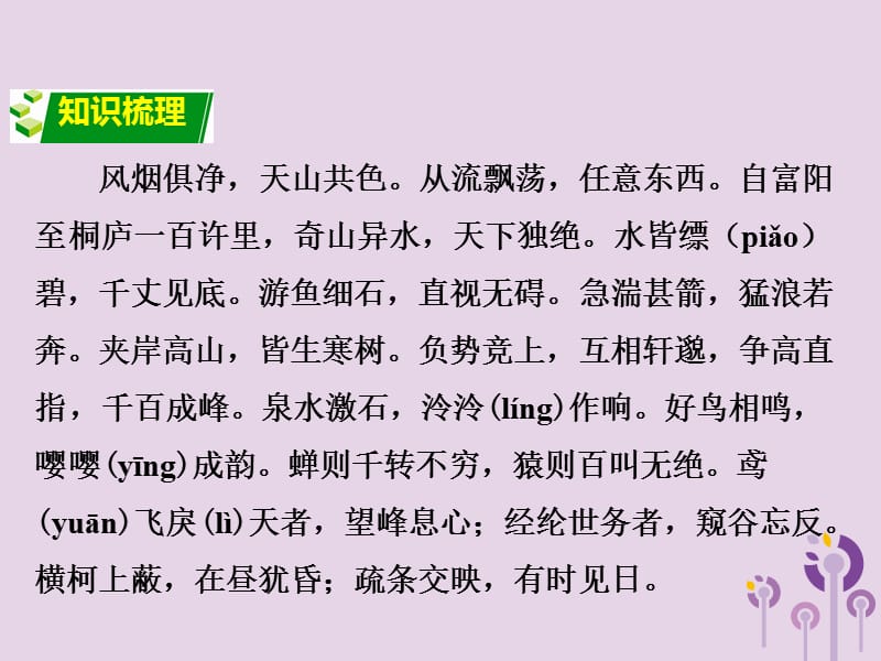 2019中考语文锁分二轮复习文言文阅读与朱元思书课件北师大版2.ppt_第2页