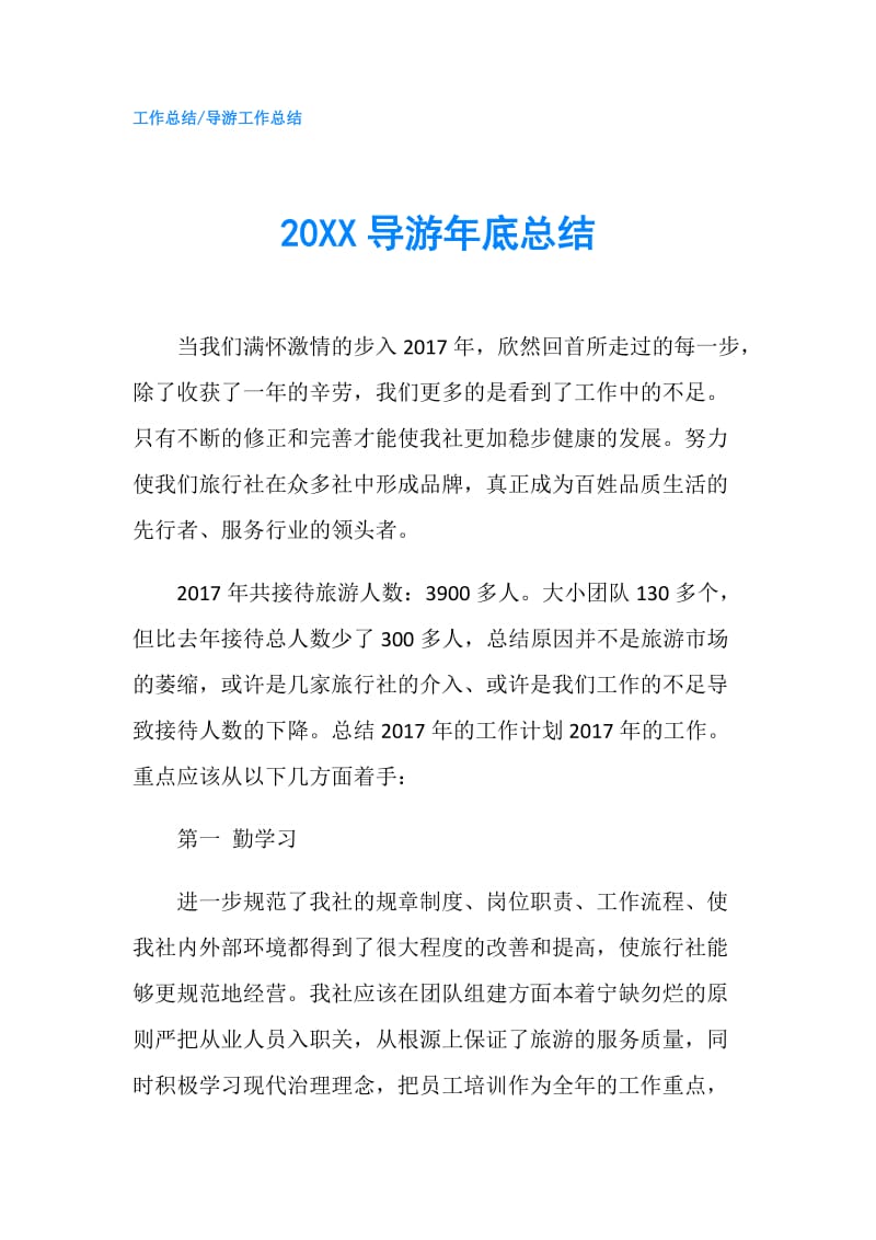 20XX导游年底总结.doc_第1页