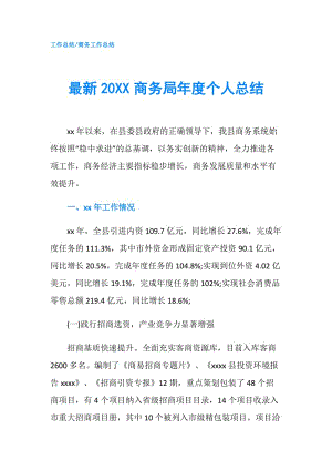最新20XX商务局年度个人总结.doc