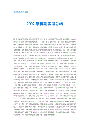 2002级暑期实习总结.doc
