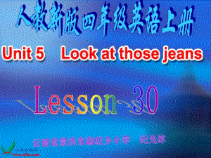 人教新版小学英语四年级上册课件Lesson30.pdf