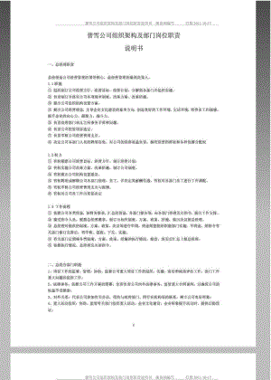 【精品】公司组织架构图及岗位职责说明书.pdf