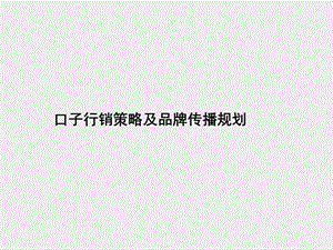 口子行销策略及品牌传播规划.ppt