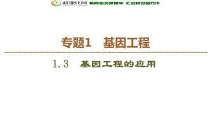 2019-2020学年人教版生物选修三课件：专题1 1.3　基因工程的应用 .pdf