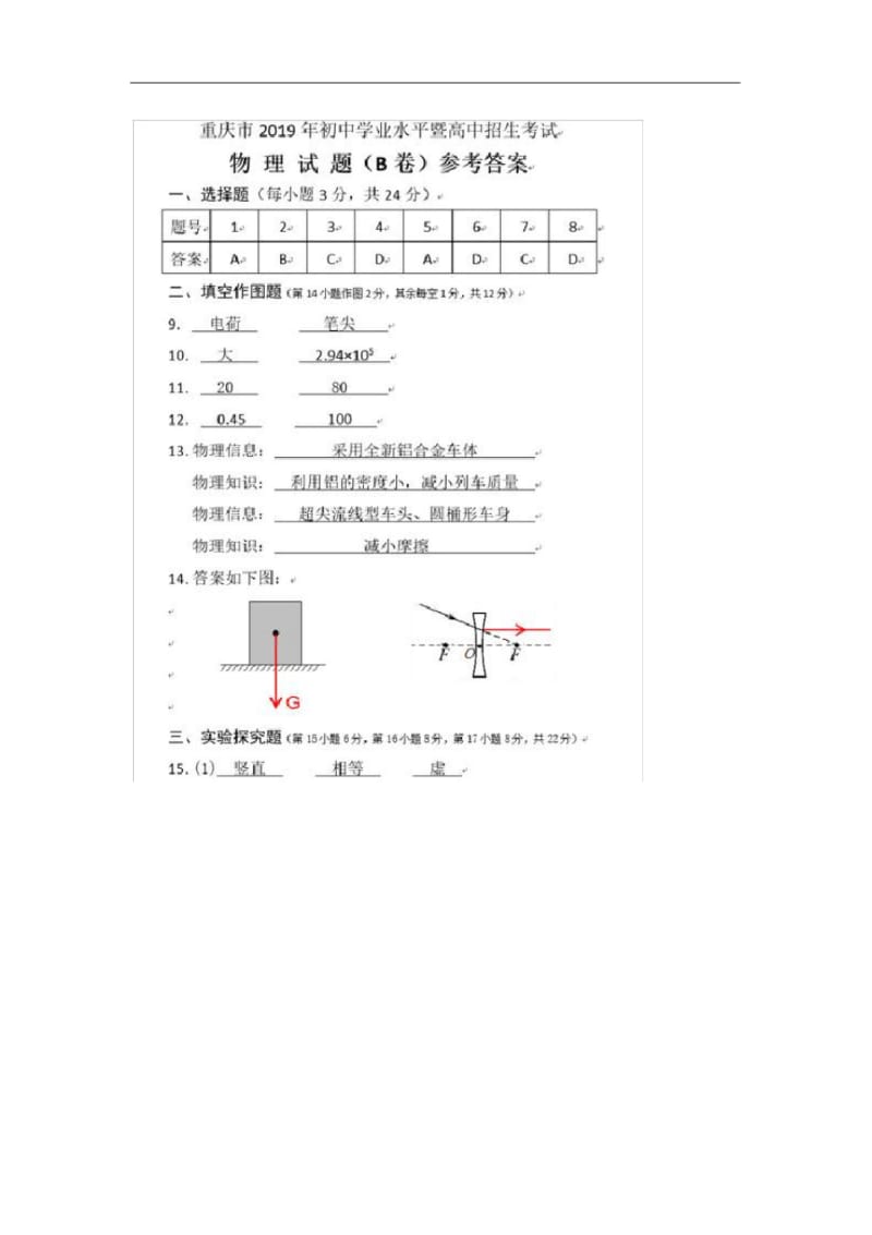 2019年重庆中考物理真题B卷答案.pdf_第1页