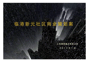 2013年上海临港新元社区综合型滨海新城项目商业策划案营销推广方案.ppt