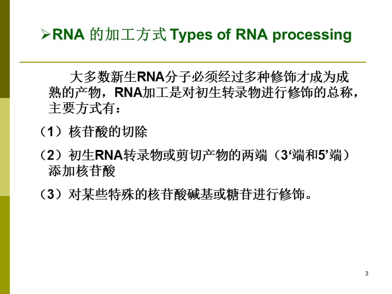 RNA转录后的剪切与加工.ppt_第3页
