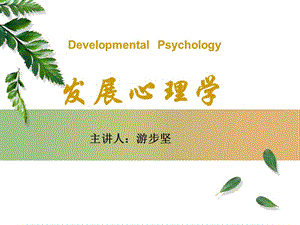 2010级发展心理学1绪论.ppt