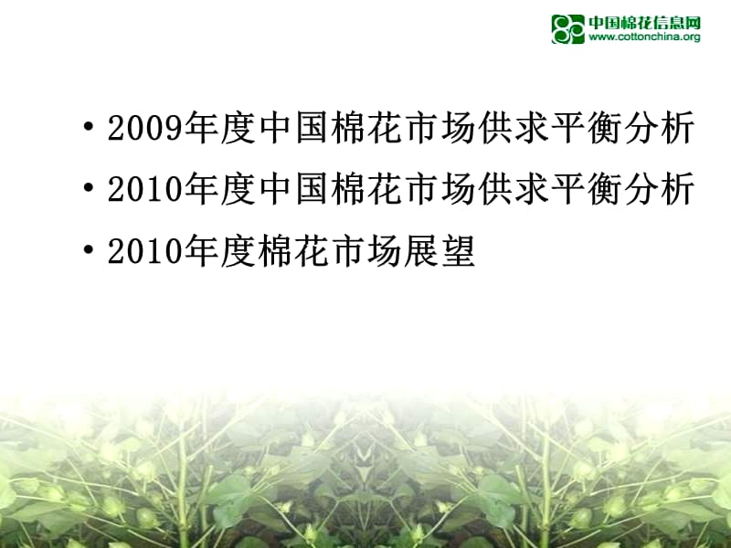 中国棉花市场供求分析2010.ppt_第2页