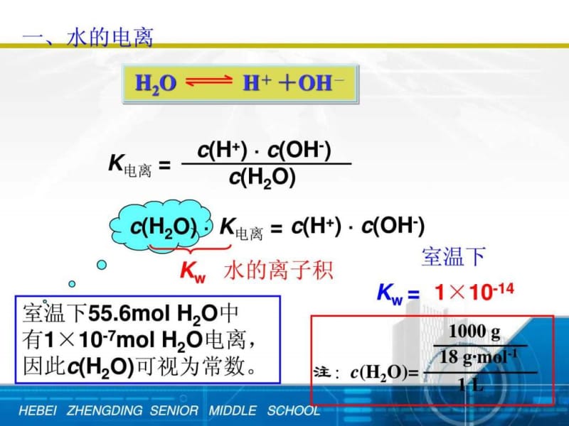 水的电离和溶液的酸碱性课件.ppt_第2页
