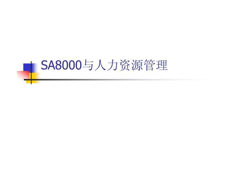SA8000与人力资源管理.ppt_第1页