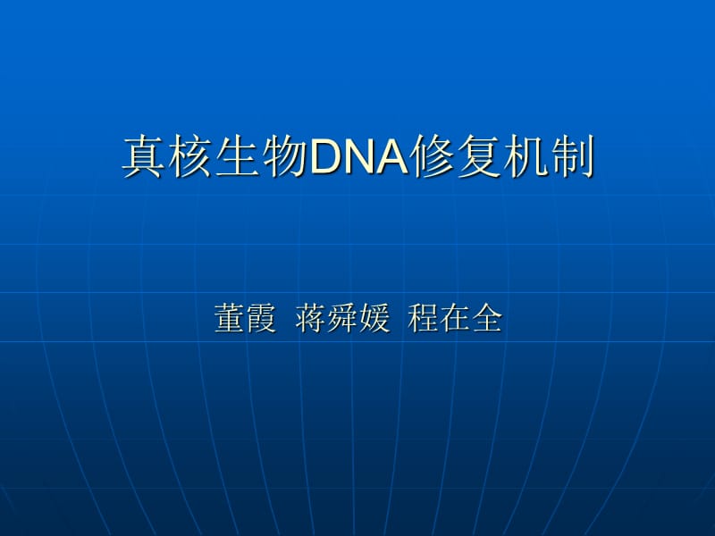 真核生物DNA修复机制董霞蒋舜媛程在全.ppt_第1页